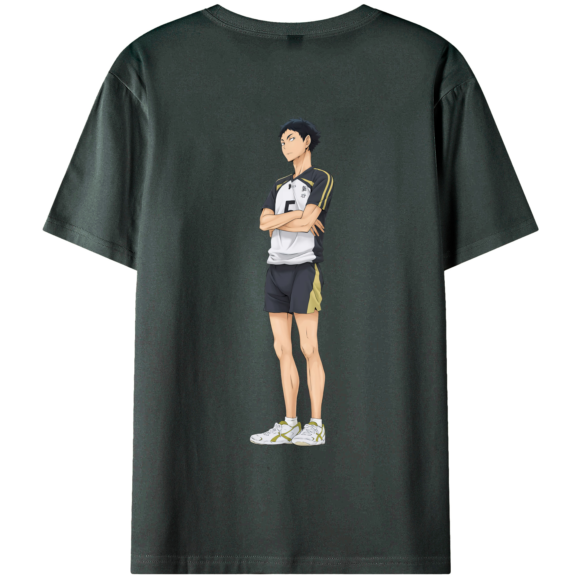 （画像用） ハイキュー!! Haikyu!! 綿100％ メンズ半袖Tシャツ（バックプリント） 通気性